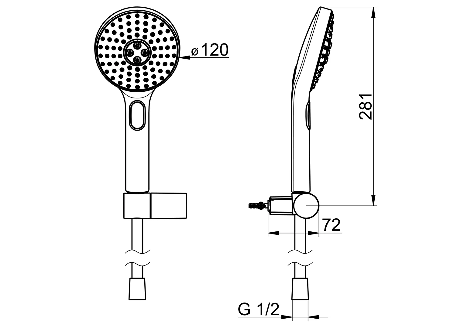 HansaACTIVEJET Handbrausegarnitur HansaACTIVEJET 8438 3-strahlig Chrom/Hellgrau HansaACTIVEJET Handbrausegarnitur HansaACTIVEJET 8438 3-strahlig Chrom/Hellgrau