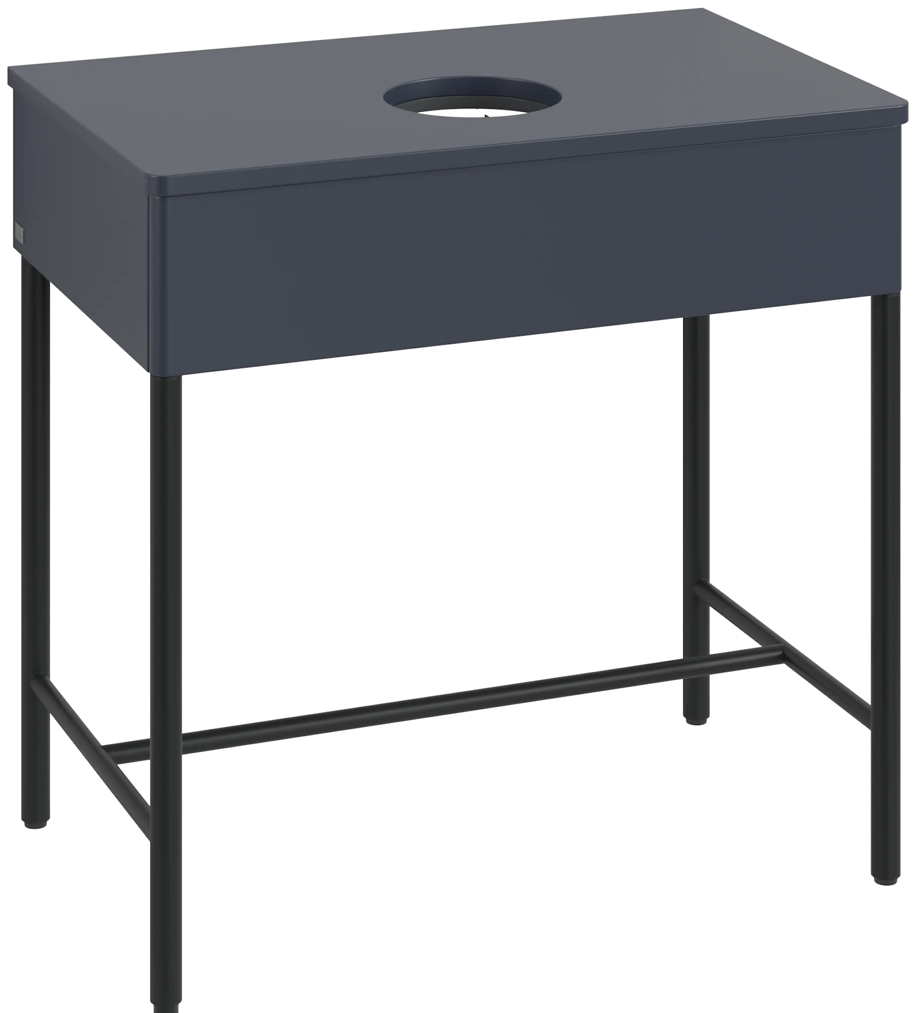Villeroy & Boch Waschbeckenunterschrank Artis, Eckig, Midnight Blue Matt Lacquer, 800x782x500 mm, mit Metallgestell und Push-to-open Funktion Villeroy & Boch Waschbeckenunterschrank Artis, Eckig, Midnight Blue Matt Lacquer, 800x782x500 mm, mit Metallgestell und Push-to-open Funktion