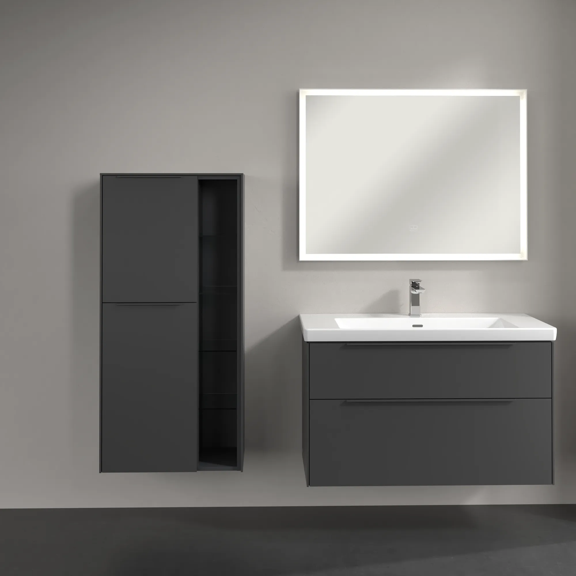 Villeroy & Boch Mittelschrank „Subway 3.0“ 57,4 × 120 × 36,2 × 36,2 cm 2 Türen, Anschlag (Scharnier) links, 2 Türen, Anschlag links Villeroy & Boch Mittelschrank „Subway 3.0“ 57,4 × 120 × 36,2 × 36,2 cm 2 Türen, Anschlag (Scharnier) links, 2 Türen, Anschlag links