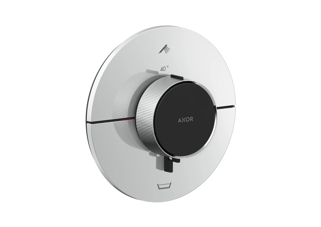 AXOR ShowerSelect ID Thermostat Unterputz rund für 2 Verbraucher mit integrierter Sicherungskombi nach EN1717 Chrom