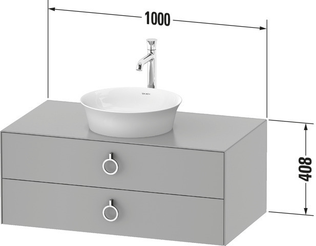 Duravit Waschtischunterschrank wandhängend „White Tulip“ 100 × 40,8 × 55 cm Duravit Waschtischunterschrank wandhängend „White Tulip“ 100 × 40,8 × 55 cm