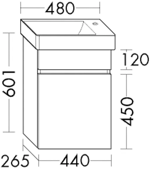 Waschtischunterschrank Sys30 PG1 Aqua von burgbad – 440 mm breit, 265 mm tief, 601 mm hoch, 1 Tür mit leise schließendem Türdämpfungssystem Waschtischunterschrank Sys30 PG1 Aqua von burgbad – 440 mm breit, 265 mm tief, 601 mm hoch, 1 Tür mit leise schließendem Türdämpfungssystem