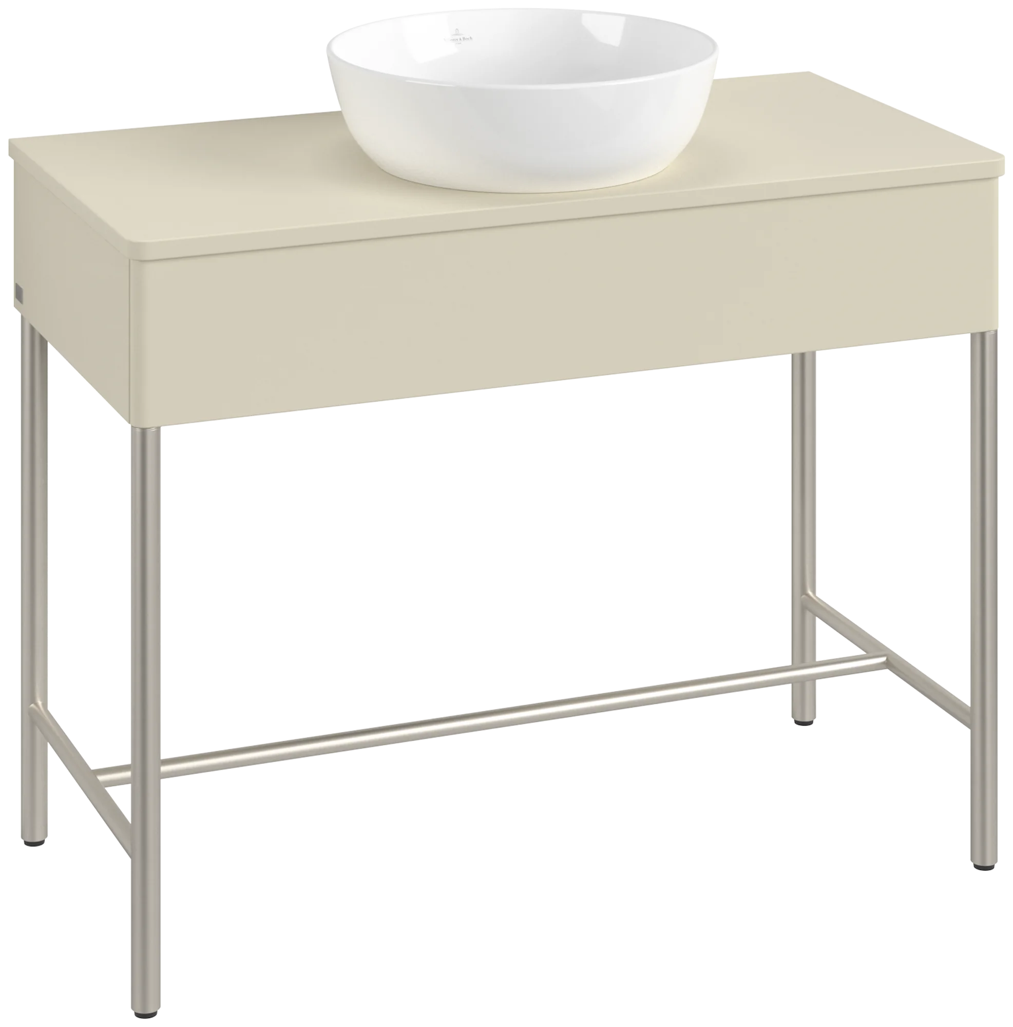 Villeroy & Boch Waschbeckenunterschrank Artis L61010, Silk Grey Matt Lacquer, 1000x782x500mm, mit Metallgestell, Beleuchtung, Push-to-open Funktion Villeroy & Boch Waschbeckenunterschrank Artis L61010, Silk Grey Matt Lacquer, 1000x782x500mm, mit Metallgestell, Beleuchtung, Push-to-open Funktion