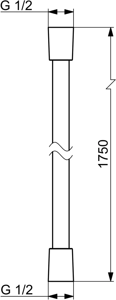 Hansa Schlauch Hansabasicjet 2017, L=1750 Chrom