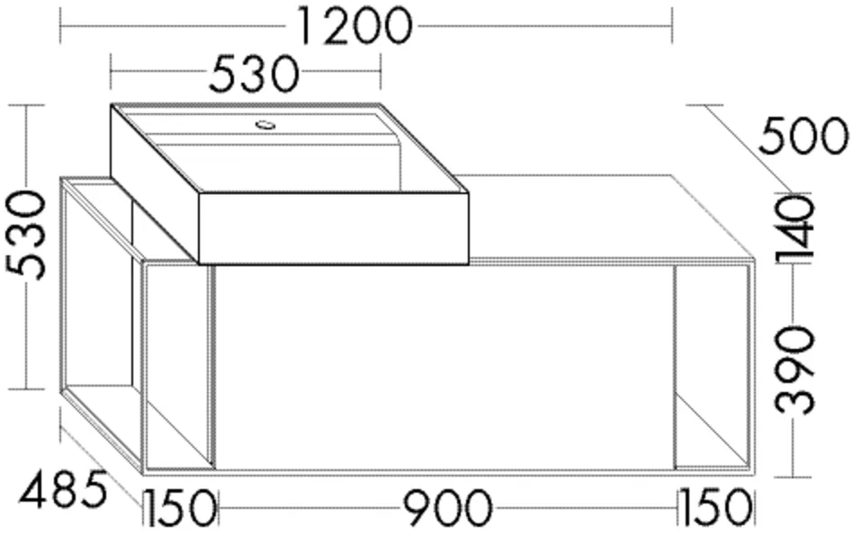 burgbad Junit Keramik-Aufsatzwaschtisch inkl. Waschtischunterschrank, Weiß burgbad Junit Keramik-Aufsatzwaschtisch inkl. Waschtischunterschrank, Weiß