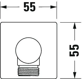 Brausegarnitur Brausen und Zubehör Wandanschlussbogen „ZubehörArmaturen“ in Chrom
