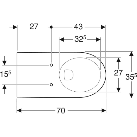 Wand-Tiefspül-WC „Renova Comfort“ 70 cm in weiß alpin Wand-Tiefspül-WC „Renova Comfort“ 70 cm in weiß alpin