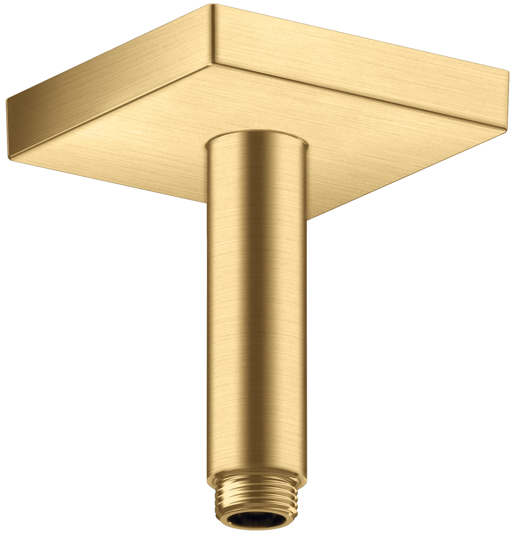 Hansgrohe AXOR ShowerSolutions Deckenanschluss 100 mm eckig Brushed Gold Optic Aufputzmontage Messing G 1/2