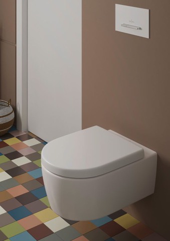 Wand-Tiefspül-WC Combi-Pack DirectFlush „Avento“ 37 × 31,5 cm in Weiß Alpin, ohne Spülrand