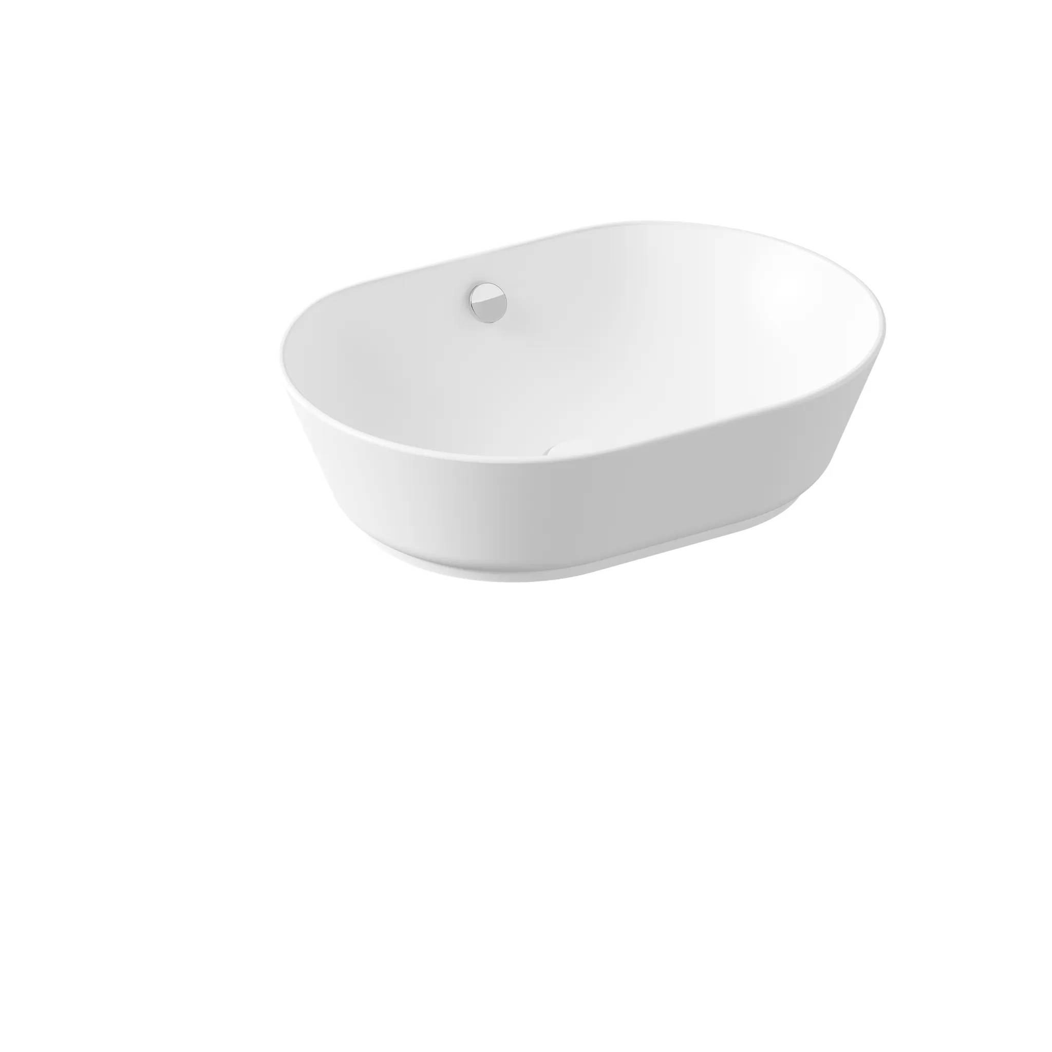 VitrA Geo Aufsatzschale oval 55 x 40 cm ohne Hahnloch mit Überlaufloch mittig