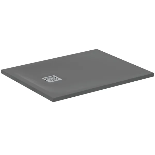 Ideal Standard Duschwanne „UltraFlatS+“ 80 × 100 cm in Quarzgrau