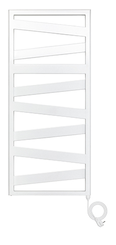 Zehnder Design-Handtuchwärmer „Ribbon“ 50 × 126,6 cm in Verkehrsweiß (RAL 9016, glänzend)