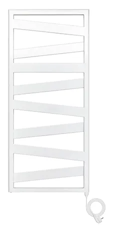 Zehnder Design-Handtuchwärmer „Ribbon“ 50 × 126,6 cm in Verkehrsweiß (RAL 9016, glänzend)