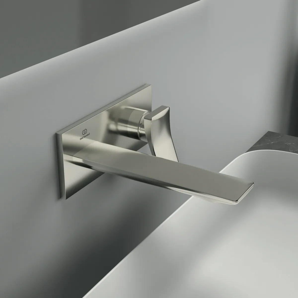 Ideal Standard Wand-Waschtischarmatur Conca Arm A7371GN Silver Storm