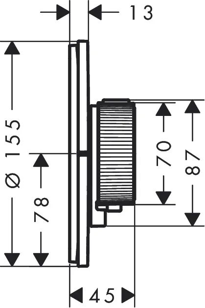 AXOR ShowerSelect ID Thermostat Unterputz rund für 1 Verbraucher Chrom AXOR ShowerSelect ID Thermostat Unterputz rund für 1 Verbraucher Chrom