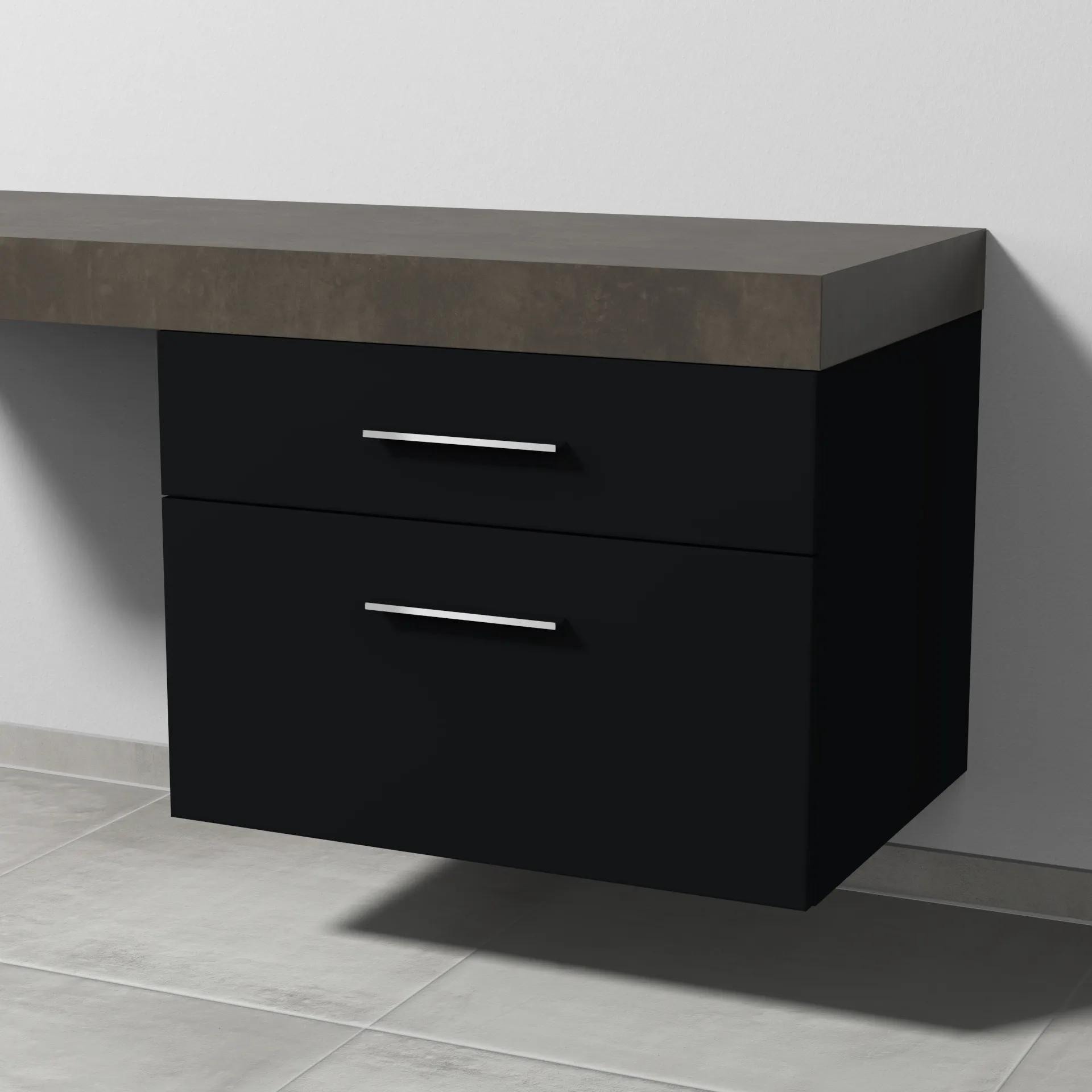 Sanipa Unterschrank „2morrow“ 700 × 510 × 520 mm in Schwarz (matt)