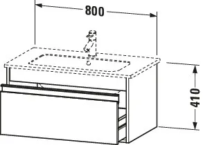 Duravit Waschtischunterschrank wandhängend „Ketho“ 80 × 41 × 47,5 cm Eiche Natur