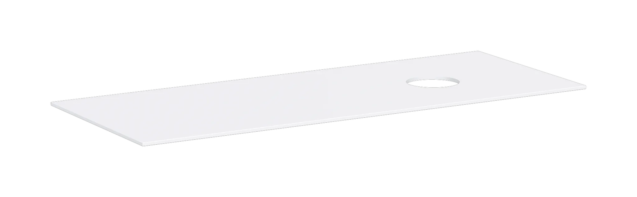 Xevolos E Konsole 1370/550 mit Ausschnitt rechts für Aufsatzwaschtisch ohne Hahnloch, Mattweiß Xevolos E Konsole 1370/550 mit Ausschnitt rechts für Aufsatzwaschtisch ohne Hahnloch, Mattweiß