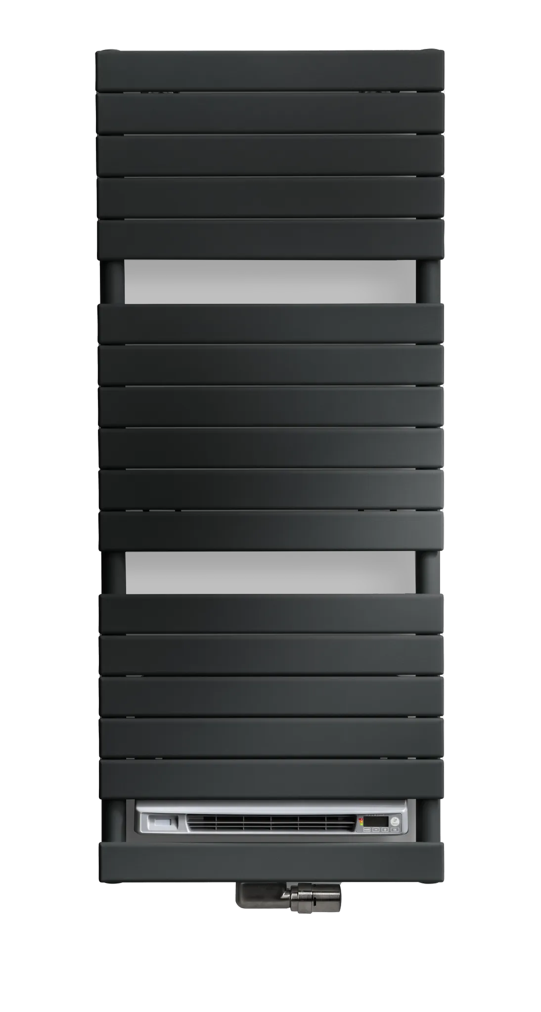 Kermi Design-Hybridheizkörper „Aster“ 50 × 116,9 cm in Schwarz Soft (RAL 9005, matt)