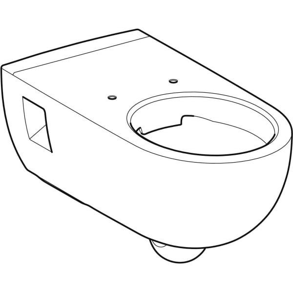 Wand-Tiefspül-WC „Renova Comfort“ teilgeschlossene Form 35,5 × 34,5 × 70 cm in weiß alpin, ohne Spülrand Wand-Tiefspül-WC „Renova Comfort“ teilgeschlossene Form 35,5 × 34,5 × 70 cm in weiß alpin, ohne Spülrand