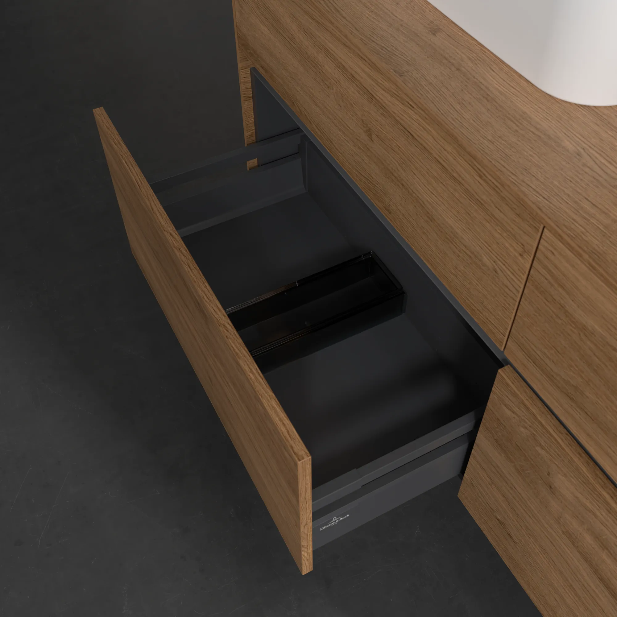 Villeroy & Boch Waschtischunterschrank „Collaro“ 1400 × 548 × 500 mm Kansas Oak, mit Beleuchtung, für links und rechts Villeroy & Boch Waschtischunterschrank „Collaro“ 1400 × 548 × 500 mm Kansas Oak, mit Beleuchtung, für links und rechts