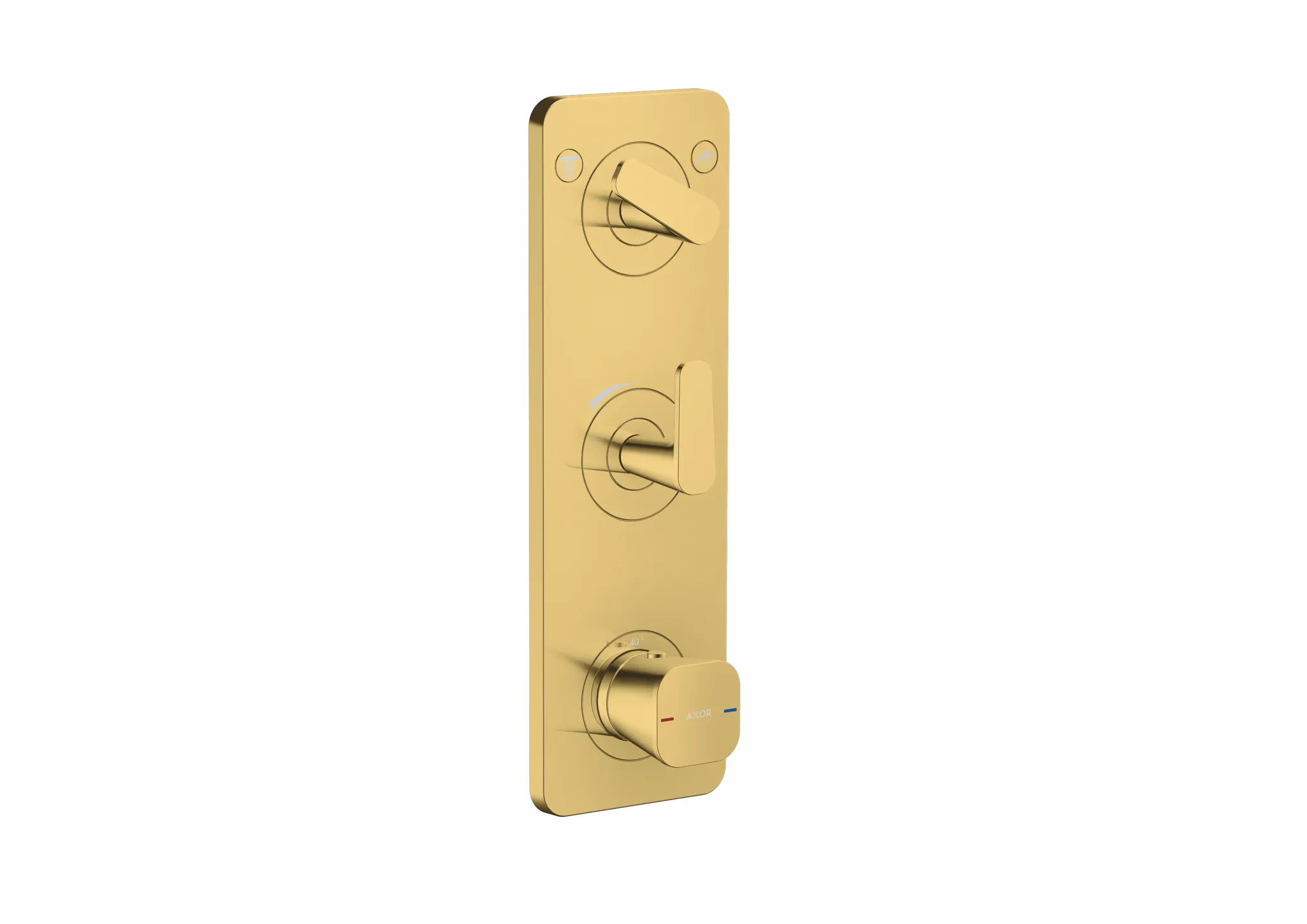 Hansgrohe AXOR Citterio C Thermostatmodul 380⁄120 Unterputz mit Platte, Polished Gold Optic