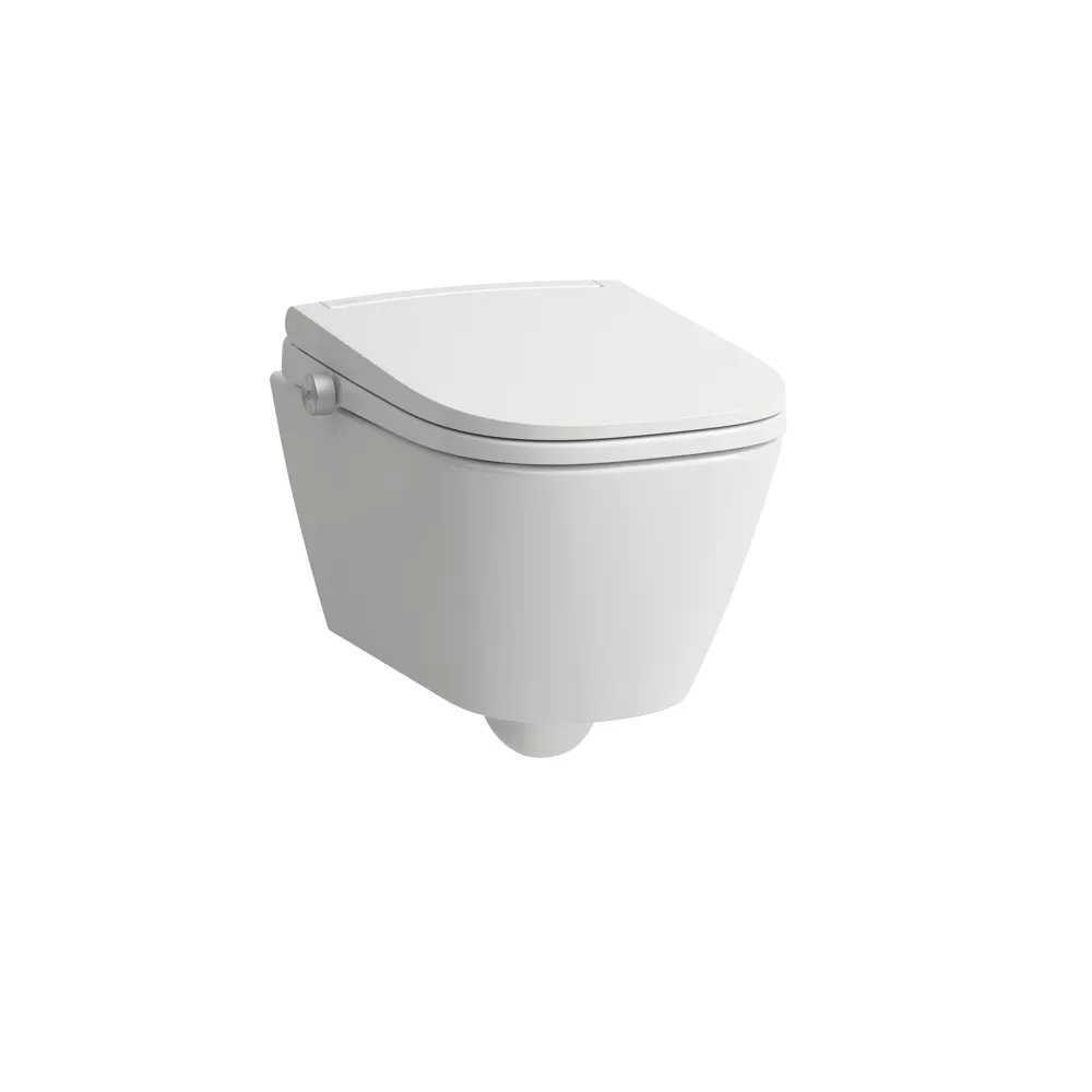 CLEANET MEDA Spülrandloses Wand-WC mit Dusch-WC Aufsatz Silent Flush, verdeckte Befestigung, Tiefspüler für 6/3l-Spülung, mit Fernbedeinung, Fön & Sitzheizung, weiß CLEANET MEDA Spülrandloses Wand-WC mit Dusch-WC Aufsatz Silent Flush, verdeckte Befestigung, Tiefspüler für 6/3l-Spülung, mit Fernbedeinung, Fön & Sitzheizung, weiß