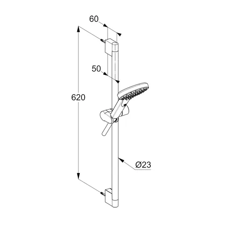 Kludi-DIVE Brause-Set Dive X 1S 600 mm chrom Kludi-DIVE Brause-Set Dive X 1S 600 mm chrom
