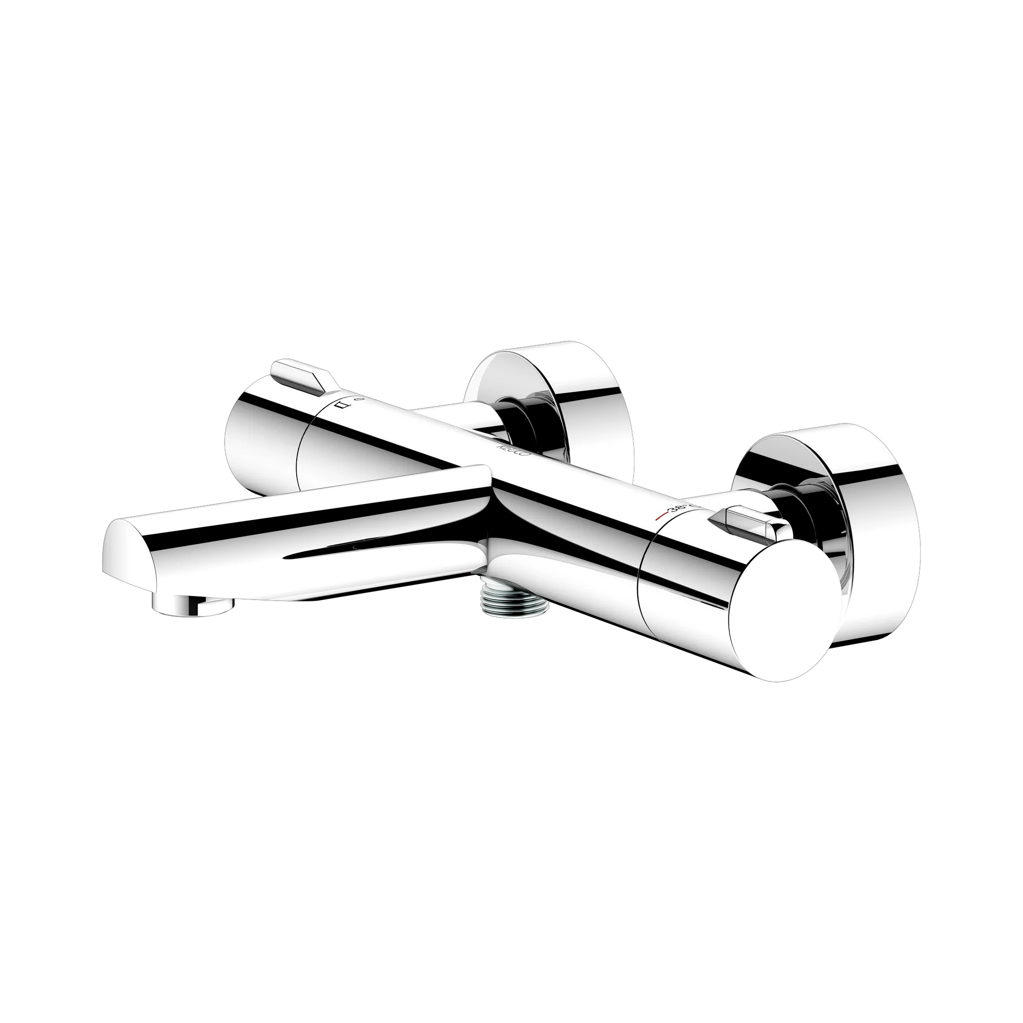 KEUCO PLAN BLUE Thermostat-Wannenarmatur Aufputz verchromt