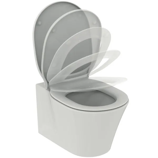 Wand-Tiefspül-WC-Kombipaket Connect Air, AQUABLADE, mit Softclosing, 365x540mm, Weiß