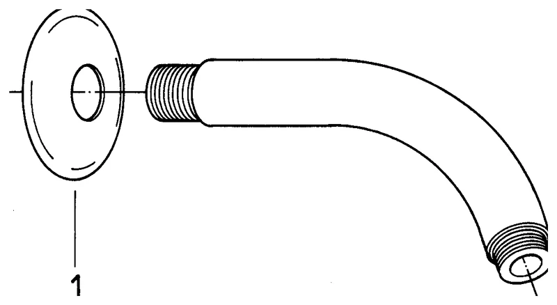 Brausearm Relexa 28541, 147 mm, chrom