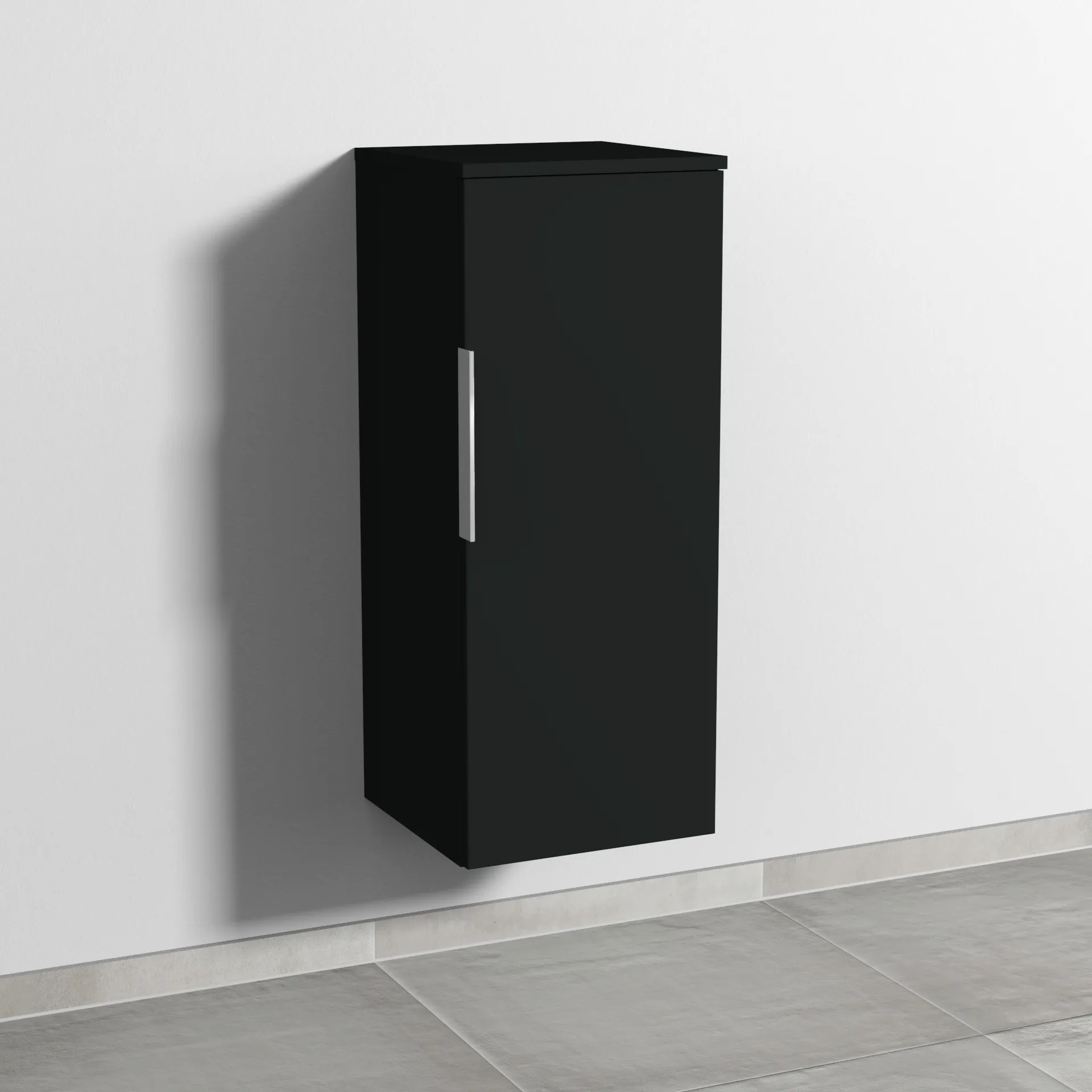 Sanipa Mittelschrank „3way“ 350 × 850 × 345 mm Anschlag rechts, in Vulkan (matt), Anschlag rechts