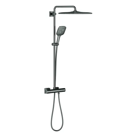 Duschsystem Rainshower SmartActive 310 26837, mit Thermostatbatterie, Wandmontage, 450mm Duscharm, Kopfbrause Rainshower Mono 310 Cube, Handbrause Rainshower SmartActive 130 Cube, hard graphite Duschsystem Rainshower SmartActive 310 26837, mit Thermostatbatterie, Wandmontage, 450mm Duscharm, Kopfbrause Rainshower Mono 310 Cube, Handbrause Rainshower SmartActive 130 Cube, hard graphite