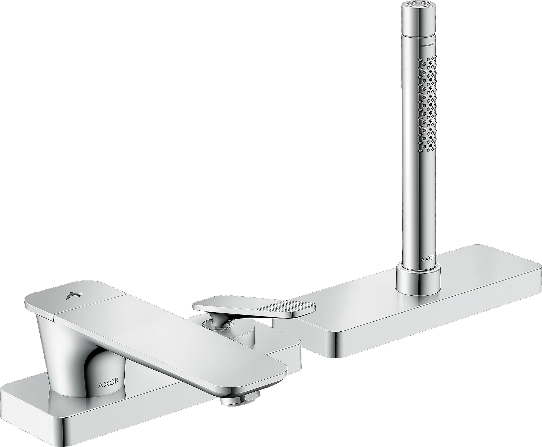 Hansgrohe AXOR Citterio C 3-Loch Einhebel-Wannenrandmischer mit sBox - Cubic cut, Chrom Hansgrohe AXOR Citterio C 3-Loch Einhebel-Wannenrandmischer mit sBox - Cubic cut, Chrom