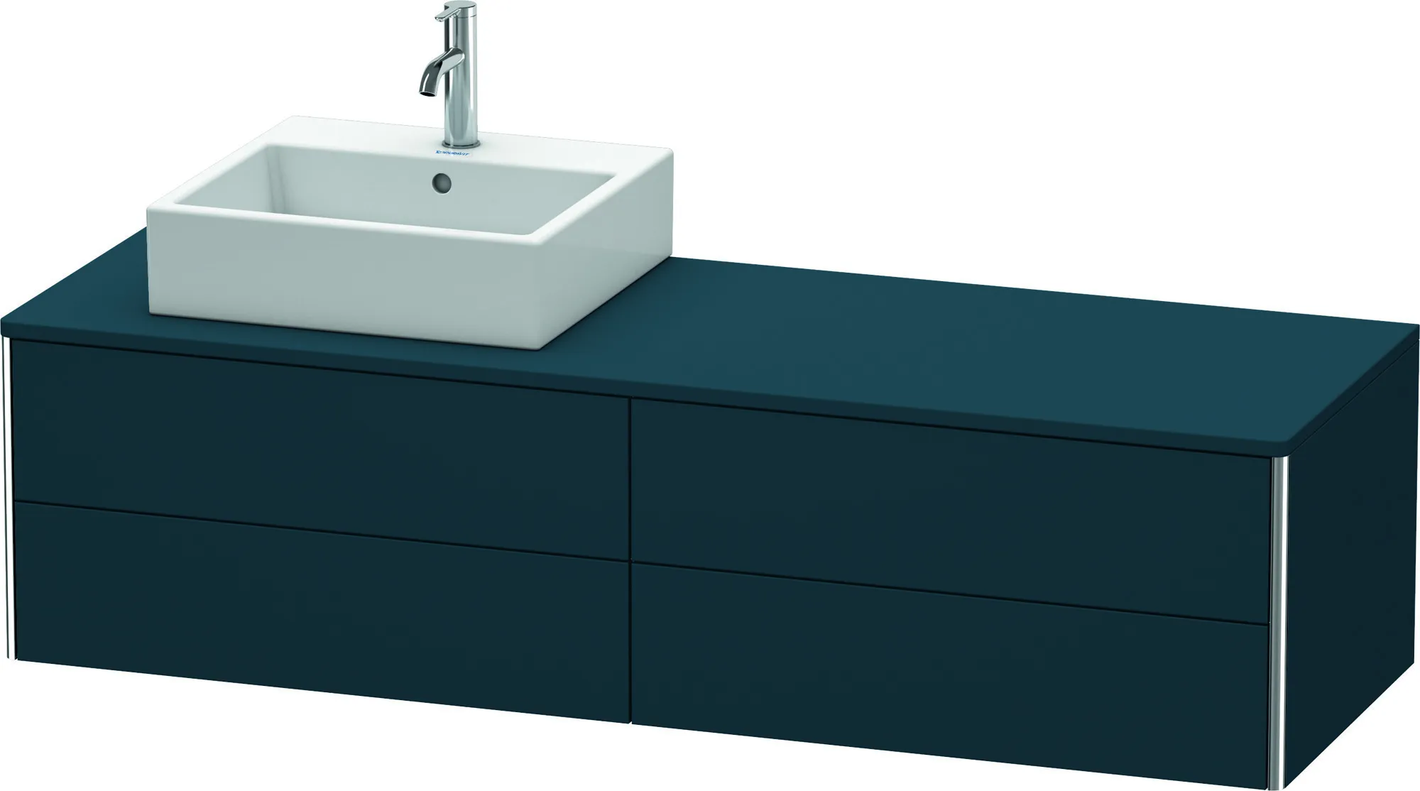 Duravit Waschtischunterschrank wandhängend „XSquare“ 160 × 40 × 54,8 cm Nachtblau Seidenmatt Duravit Waschtischunterschrank wandhängend „XSquare“ 160 × 40 × 54,8 cm Nachtblau Seidenmatt