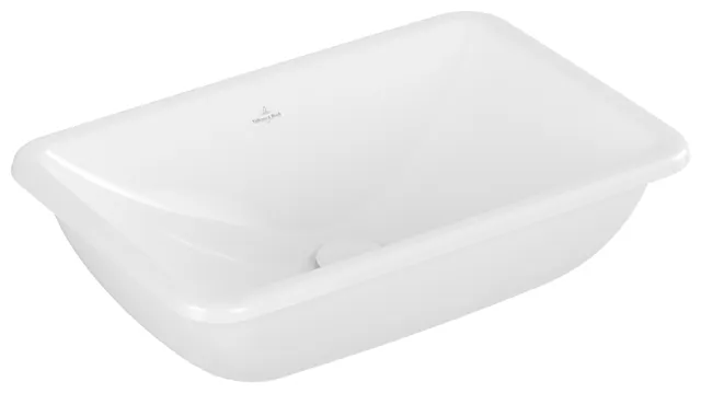 Villeroy & Boch Einbauwaschtisch aus TitanCeram „Loop & Friends“ ohne Hahnlochbohrung, ⌀ mm, ohne Hahnlochbohrung in Weiß Alpin