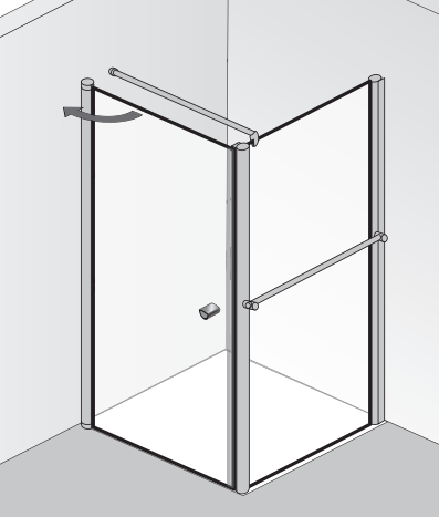 HSK teilgerahmte Seitenwand „Exklusiv“ Glas Linea 02, Profile Pergamon, für #Türbreite#, Sondergröße HSK teilgerahmte Seitenwand „Exklusiv“ Glas Linea 02, Profile Pergamon, für #Türbreite#, Sondergröße
