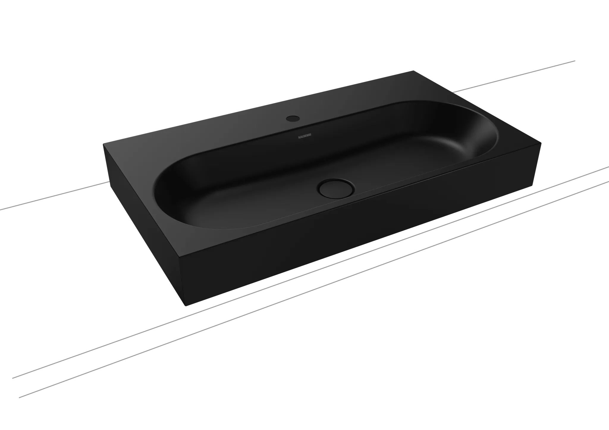 Aufsatzwaschtisch „Centro“ 90 × 50 cm, mit Hahnlochbohrung in cool grey 90, mit Perl-Effekt Aufsatzwaschtisch „Centro“ 90 × 50 cm, mit Hahnlochbohrung in cool grey 90, mit Perl-Effekt