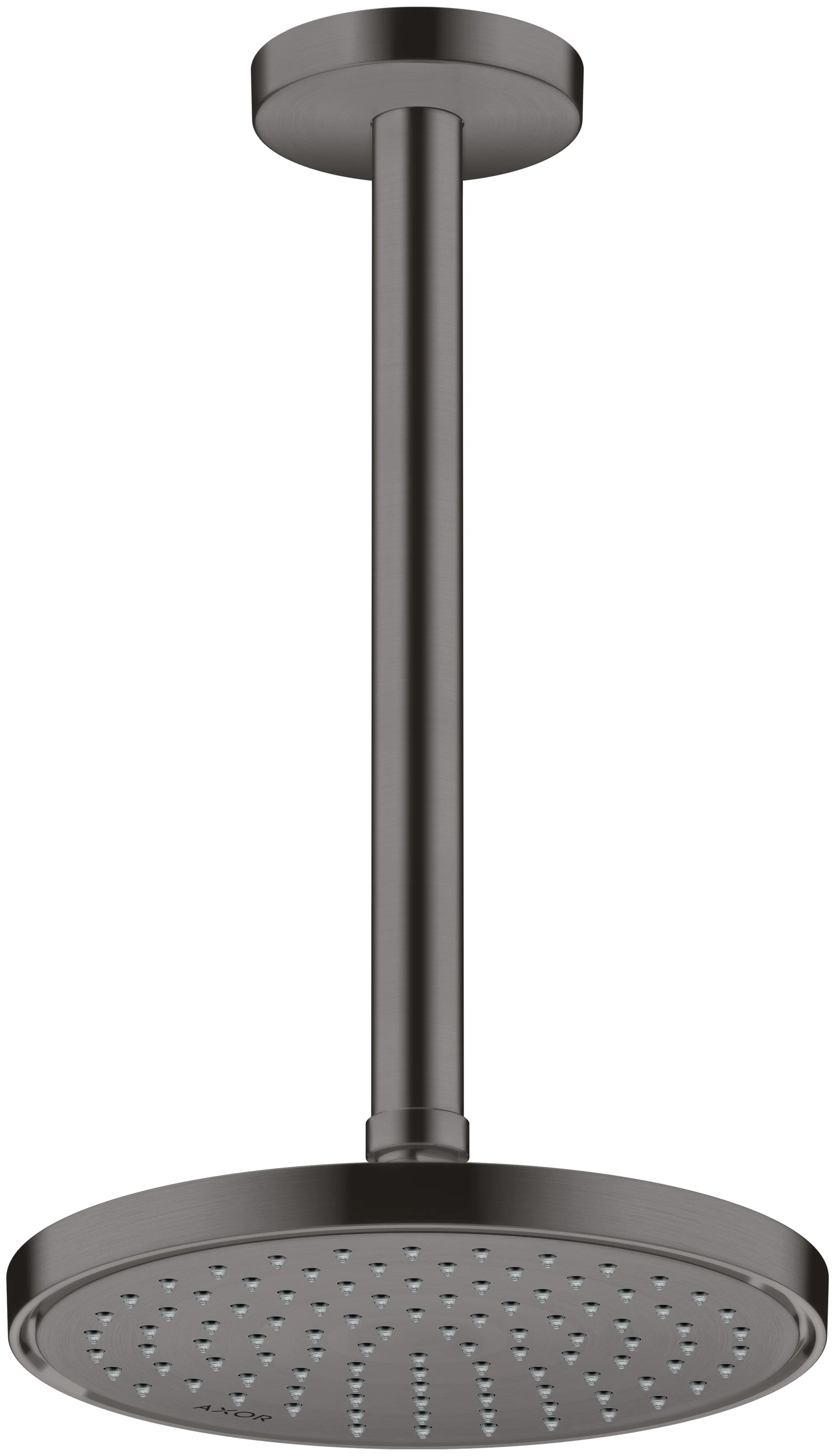 Hansgrohe AXOR ShowerSolutions Kopfbrause 220 1jet EcoSmart+ Brushed Black Chrome, 220 mm, verstellbarer Winkel, abnehmbar zur Reinigung