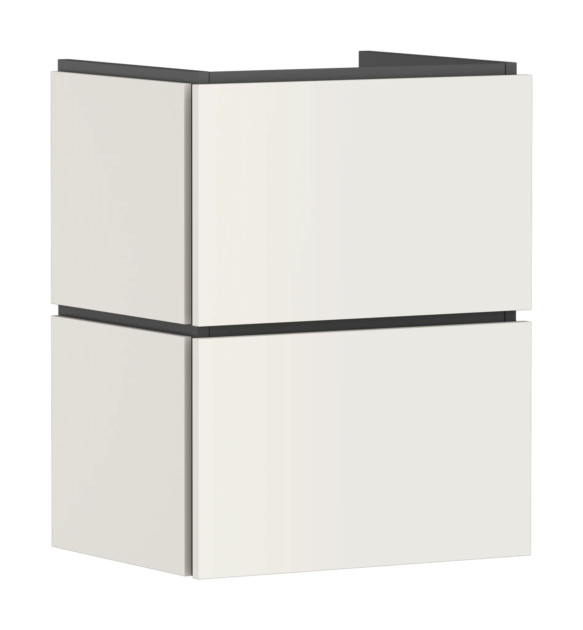 Hansgrohe Waschtischunterschrank Xilesa E, Sandbeige Matt, 480x380 mm, 2 Schubkästen PushOpen mit SoftClose, wandmontiert