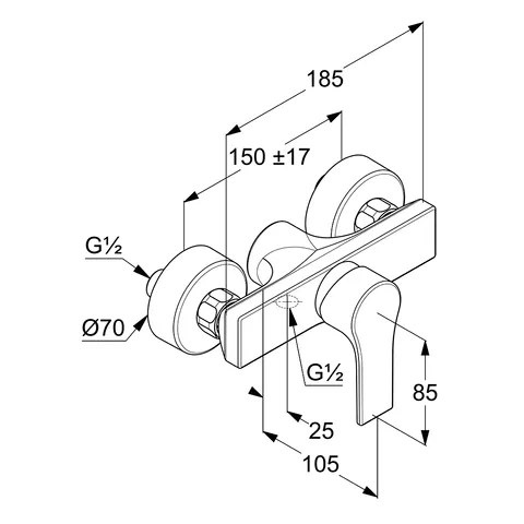 Kludi ZENTA SL Brause-Einhandmischer chrom Kludi ZENTA SL Brause-Einhandmischer chrom