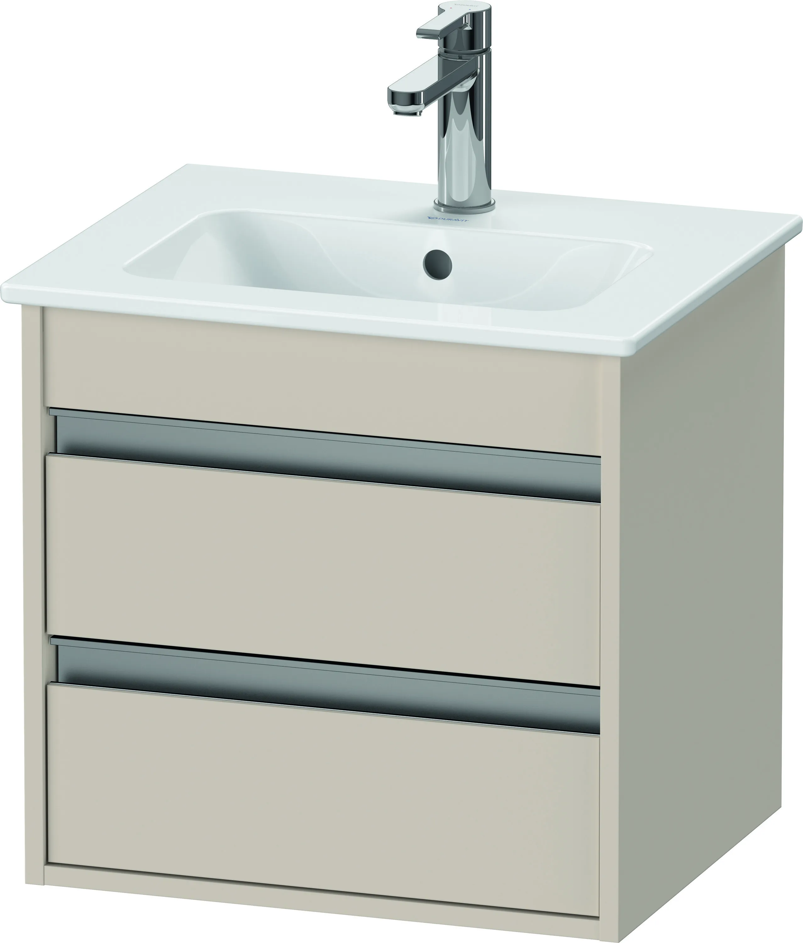 Duravit Waschtischunterschrank wandhängend „Ketho“ 50 × 48 × 41,2 cm Taupe Matt