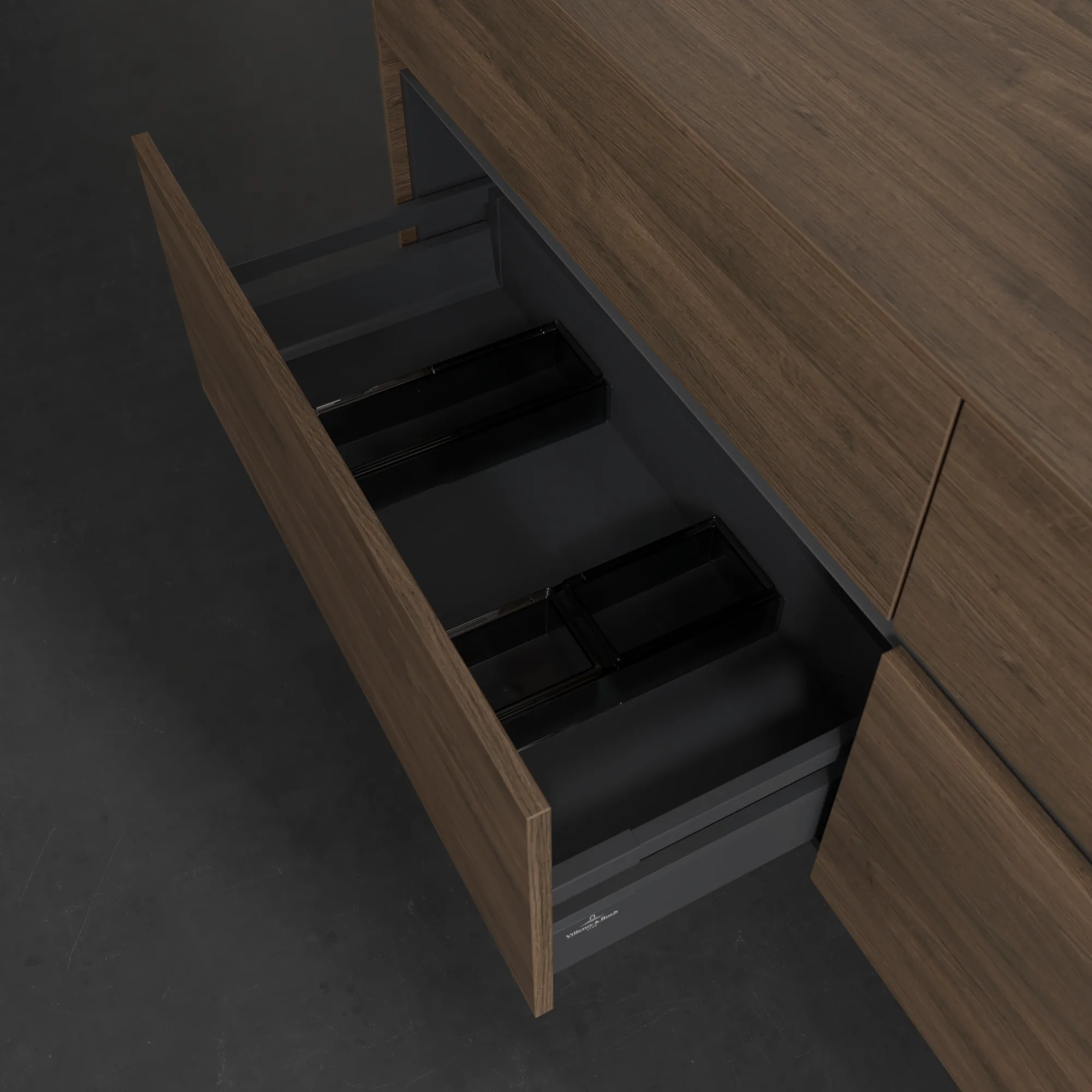 Villeroy & Boch Waschbeckenunterschrank Collaro Arizona Oak, 1600x548x500 mm, Eckig mit SoftClosing, 4 Auszüge