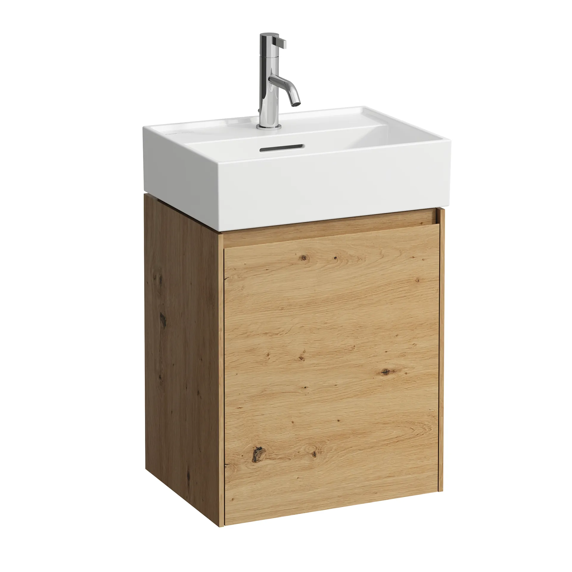 Laufen Waschtischunterbau LANI Wildeiche, 330x437x515 mm, 1 Tür mit Soft-Close und integrierter Griffleiste