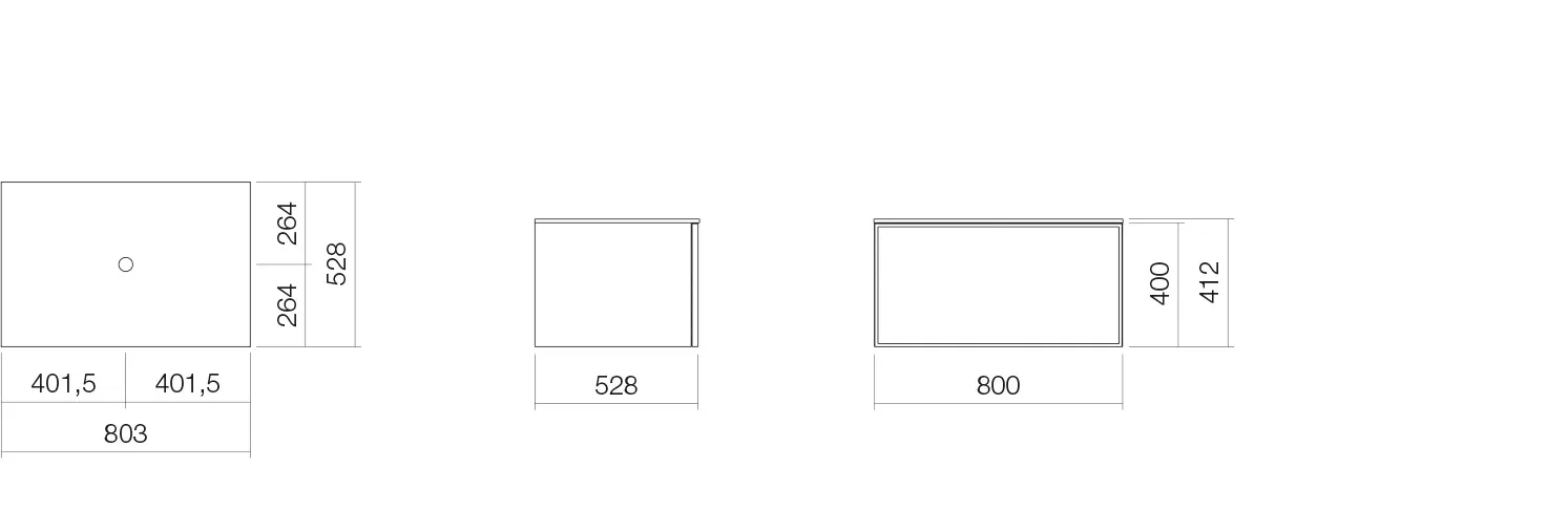 Alape Möbelmodul Arkta 800x400 Snow/Weiß Alape Möbelmodul Arkta 800x400 Snow/Weiß