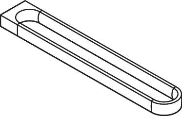 Handtuchhalter, Plvb. B:73mm,H:30mm,T:477mm weiß tiefmatt Handtuchhalter, Plvb. B:73mm,H:30mm,T:477mm weiß tiefmatt