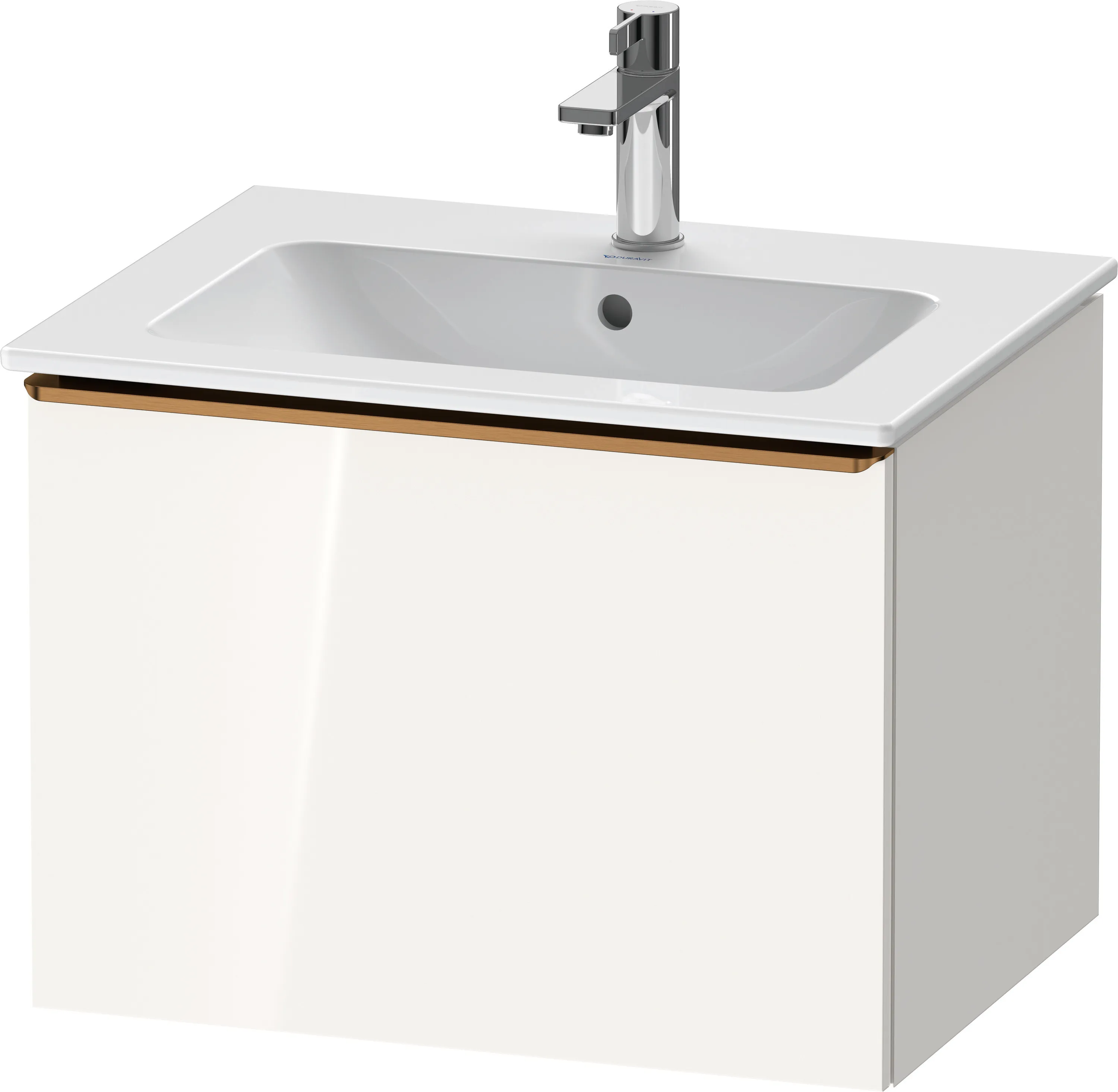Duravit Waschtischunterschrank wandhängend „D-Neo“ 61 × 44 × 46,2 cm Weiß Hochglanz