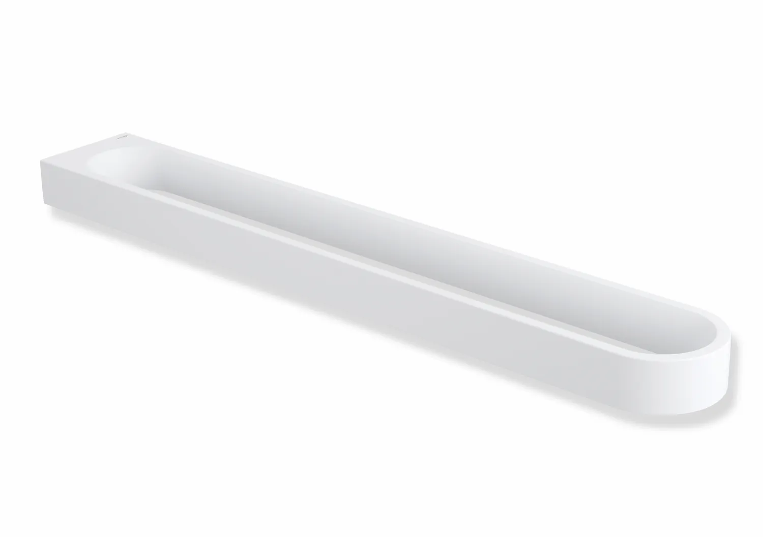 Handtuchhalter, Plvb. B:73mm,H:30mm,T:477mm weiß tiefmatt Handtuchhalter, Plvb. B:73mm,H:30mm,T:477mm weiß tiefmatt