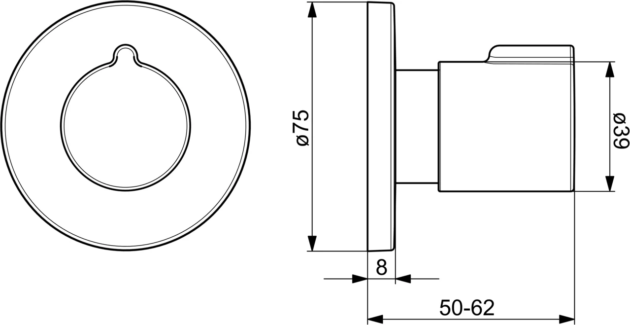 HansaHOME Fertigmontageset 0228 Rosette rund Chrom