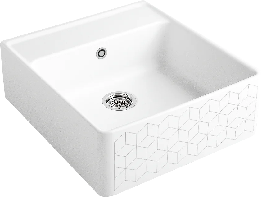Villeroy & Boch Spülstein Einzelbecken 632061, 595x630mm, Keramik